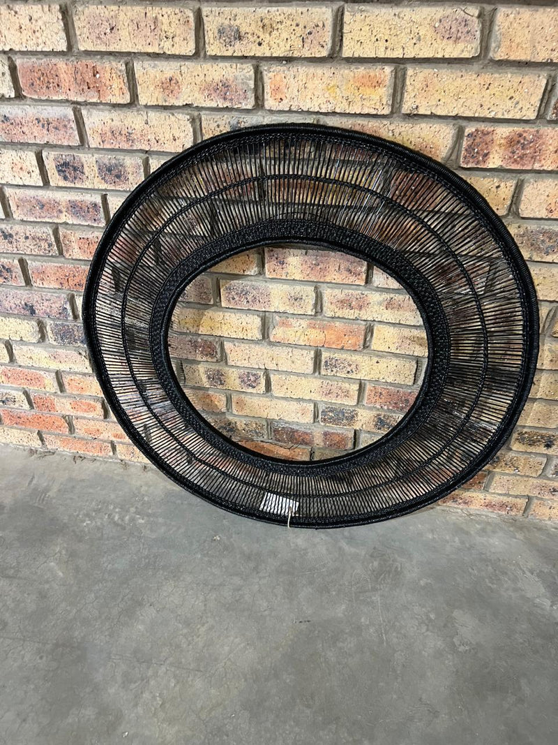 OLS Cane Round Mirror Frame