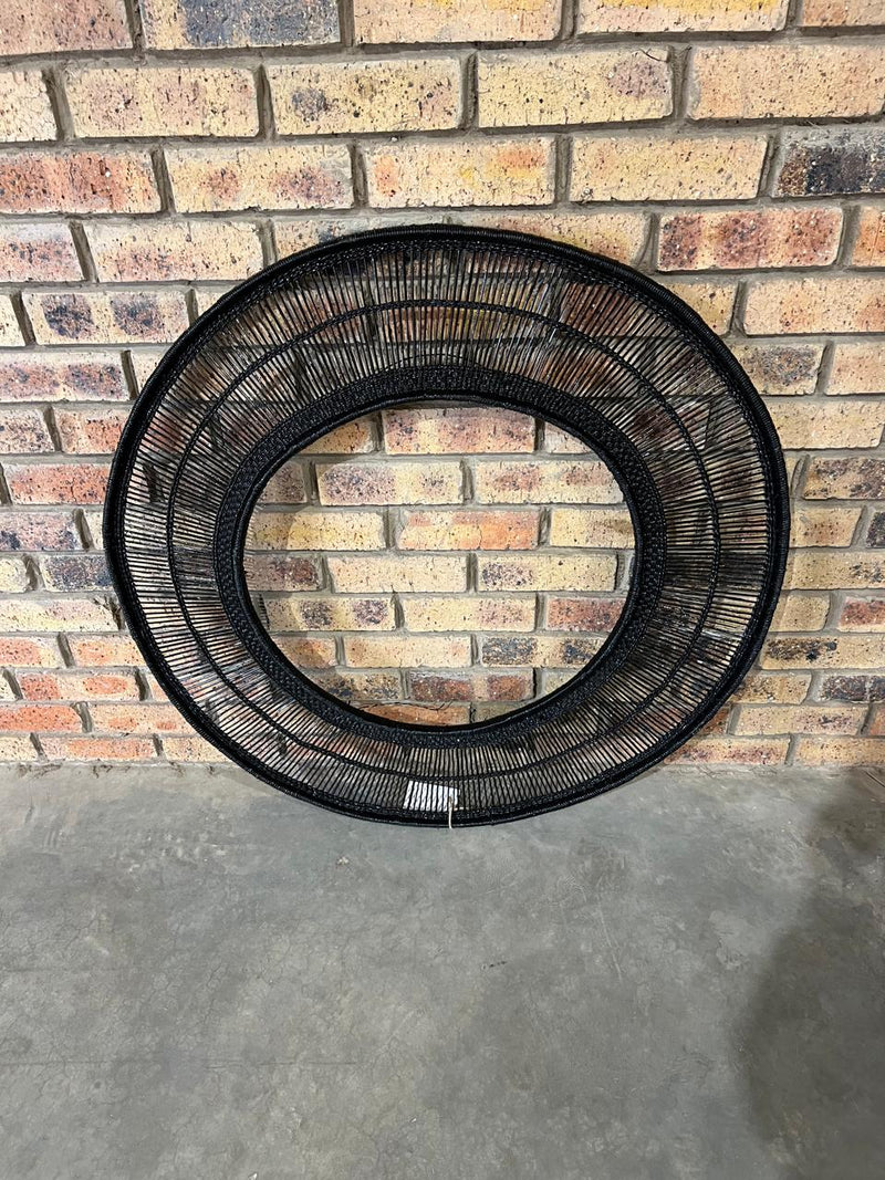 OLS Cane Round Mirror Frame
