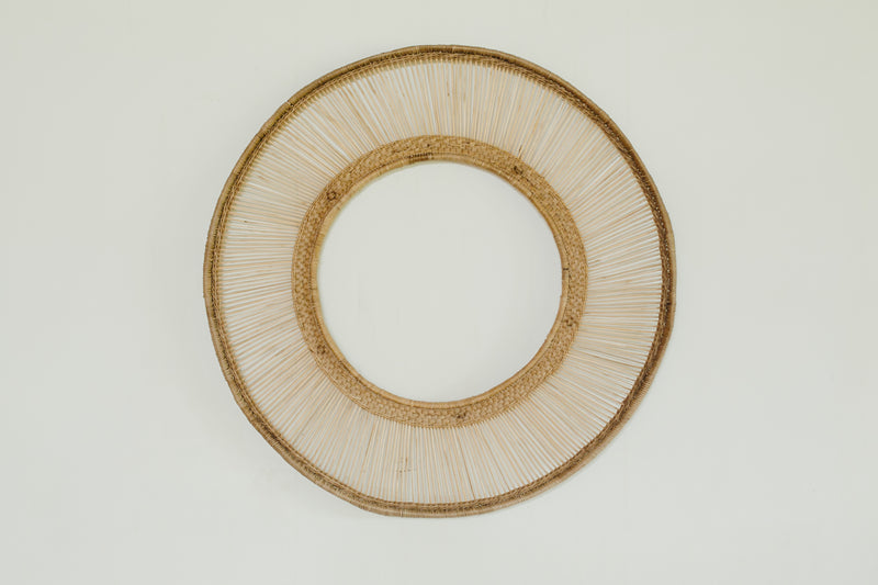 OLS Cane Round Mirror Frame