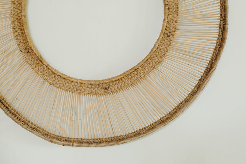 OLS Cane Round Mirror Frame