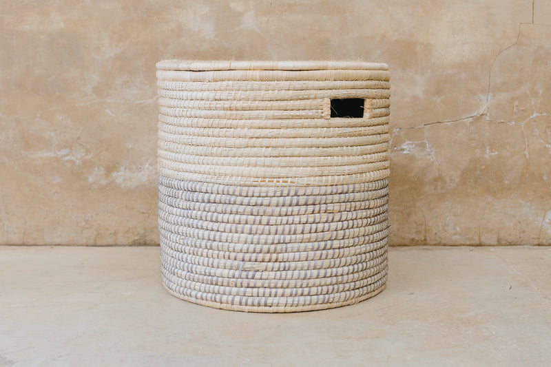 OLS Assorted Mlaza Bottom Dyed Laundry Basket