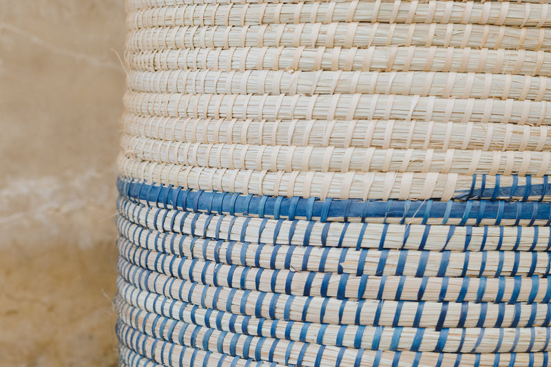 OLS Assorted Mlaza Bottom Dyed Laundry Basket