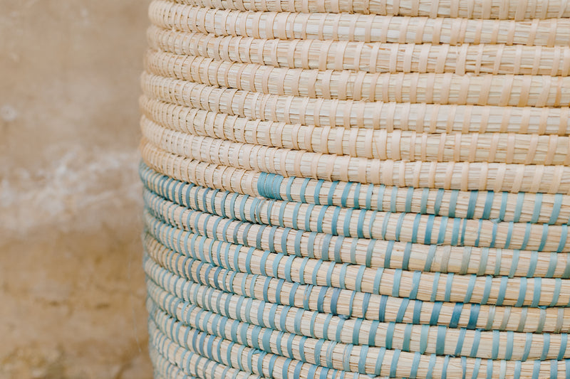 OLS Assorted Mlaza Bottom Dyed Laundry Basket