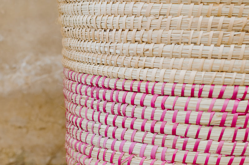 OLS Assorted Mlaza Bottom Dyed Laundry Basket