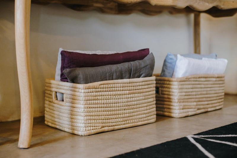 OLS Mlaza Rectangular Single Woven Basket