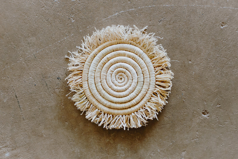 OLS Raffia Premium Coasters (Set of 4)