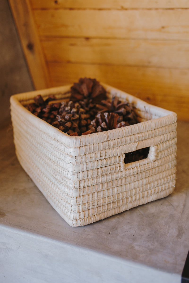 OLS Mlaza Rectangular Single Woven Basket